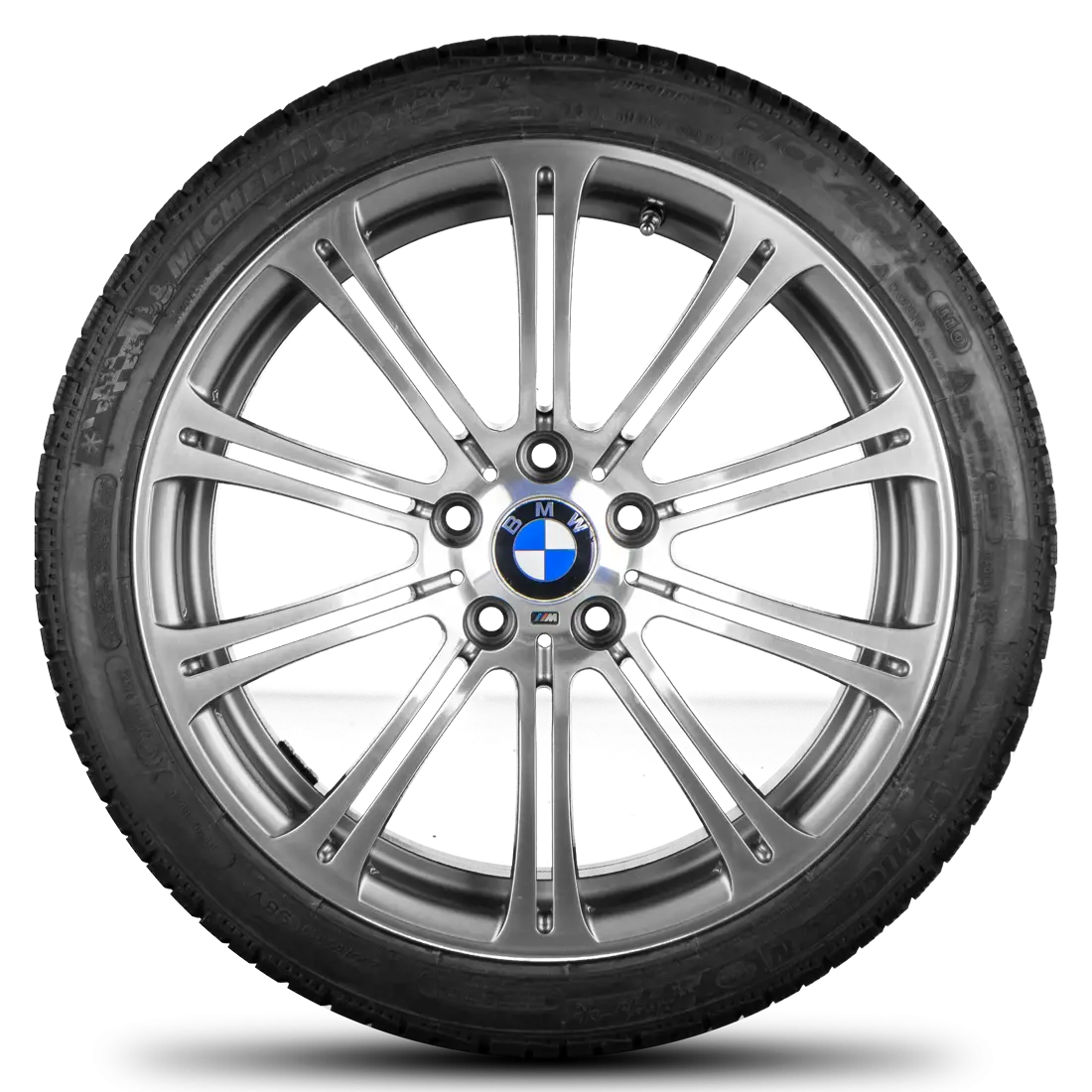 Car Wheel and Rim with Center Logo