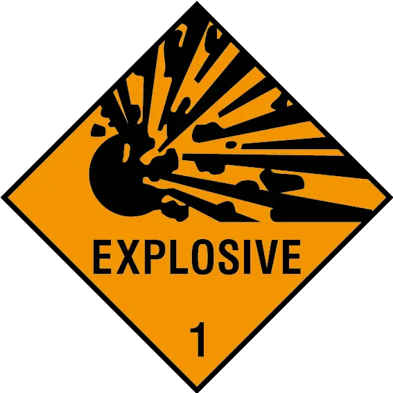Explosive Hazard Warning Sign