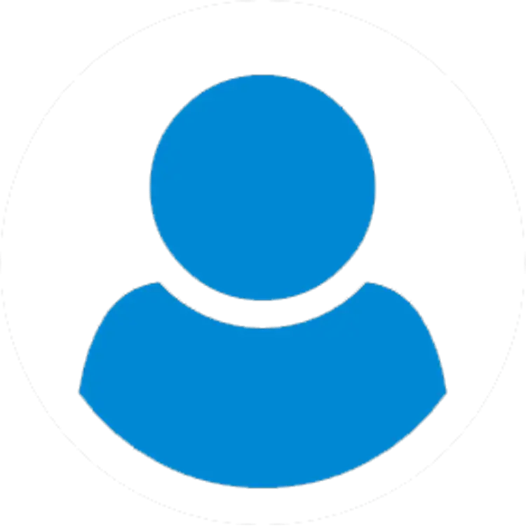 Blue User Profile Icon Illustration