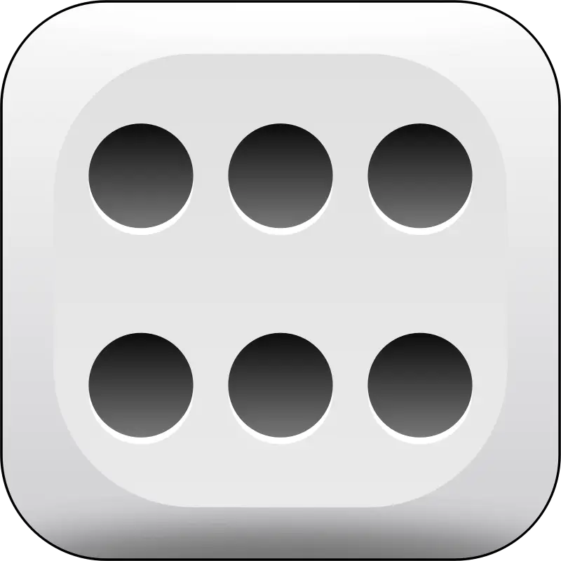 White Dice with Six Dots