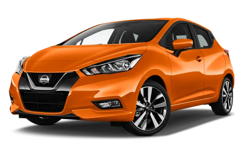 Orange Hatchback Car with Stylish Design