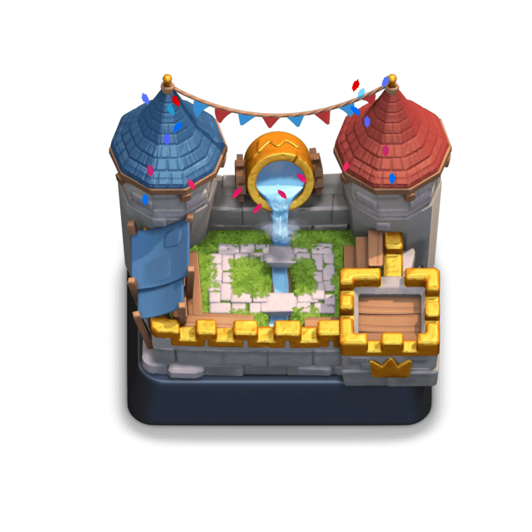 Miniature Fortress Design with Flags