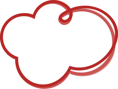 Red Cloud Outline Shape