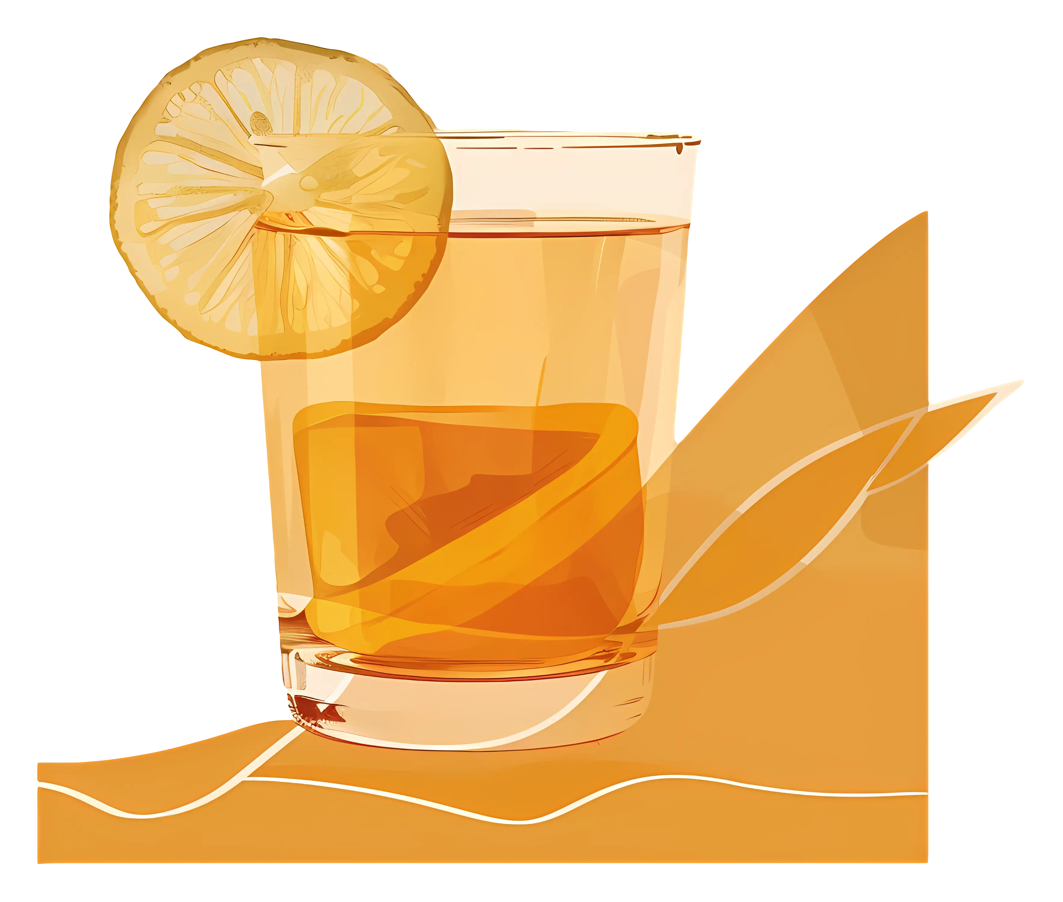 Lemon Drink with a Slice