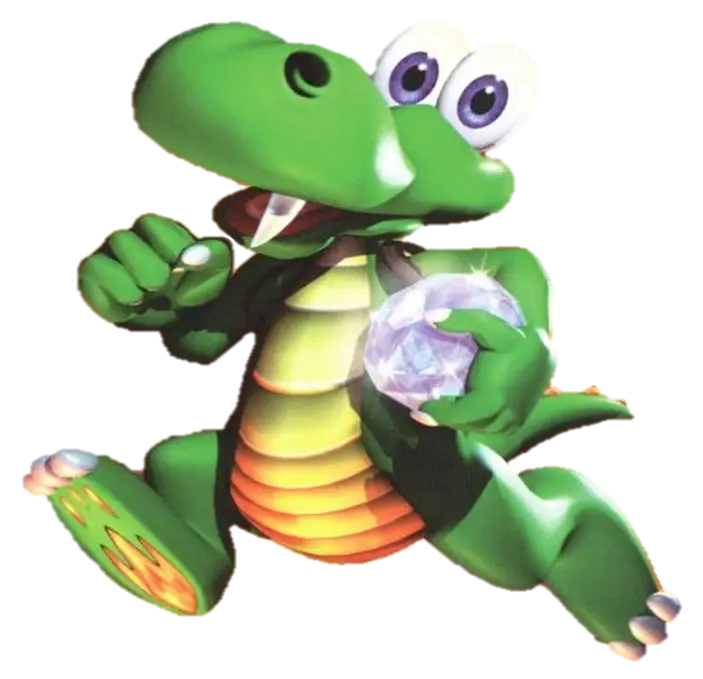 Green Dinosaur Holding Crystal