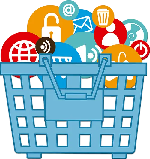 Online Shopping Basket Icon