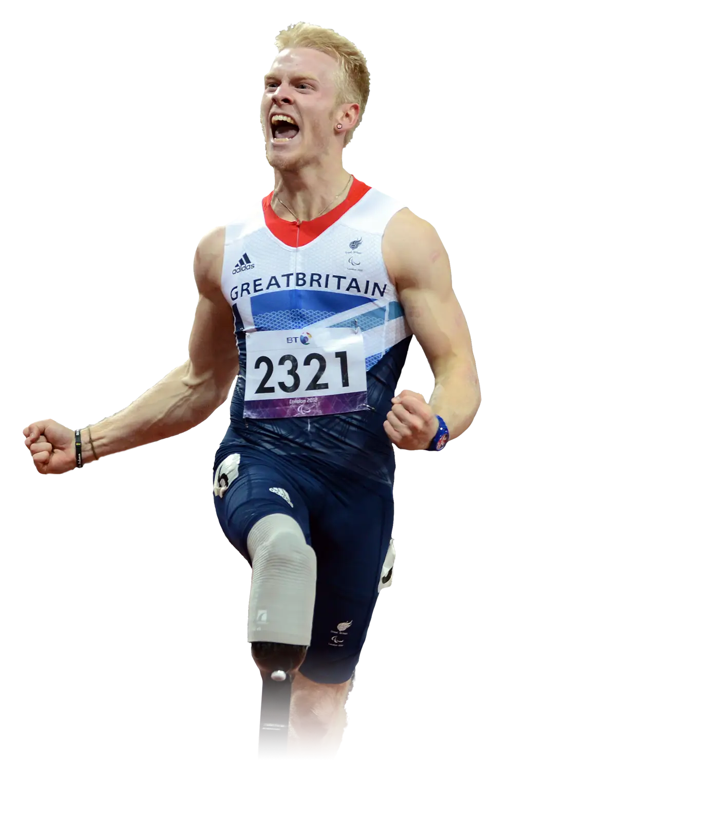 Paralympic Athlete Celebrating
