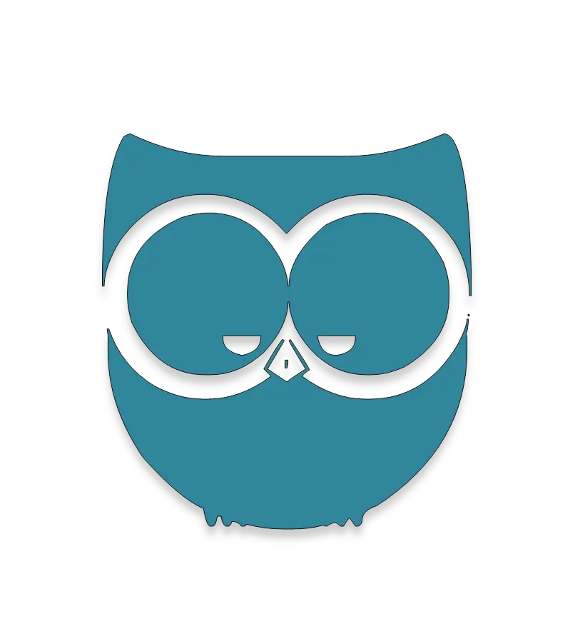Cartoon Owl with Glasses