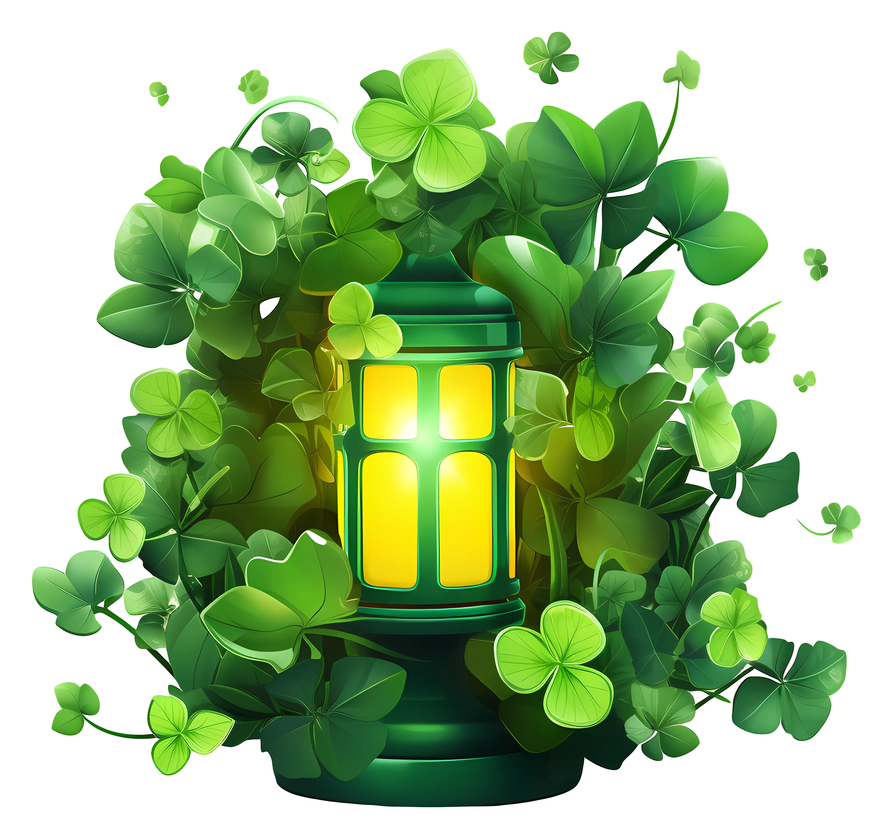 Green Lantern with Clovers