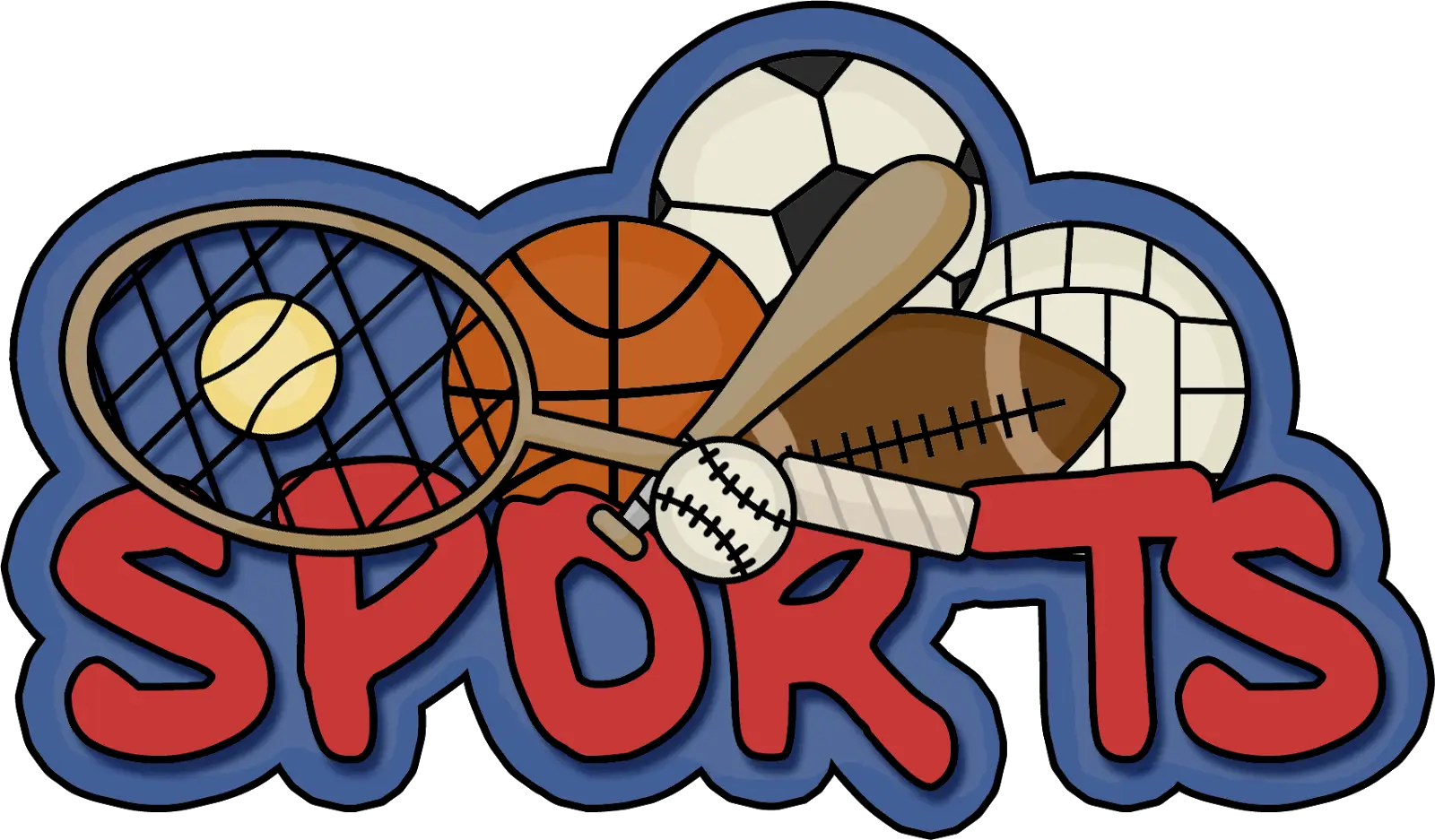 Various Sports Equipment Illustration