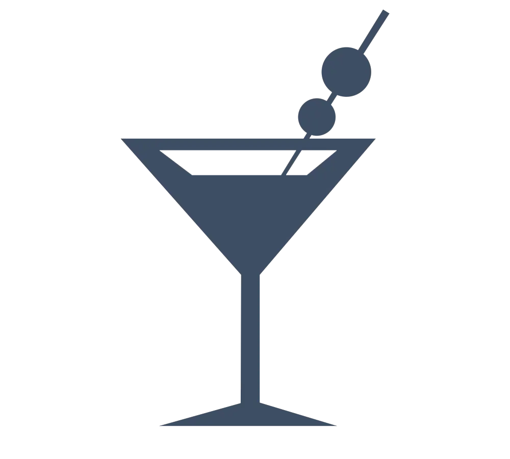 Cocktail Glass with Olive