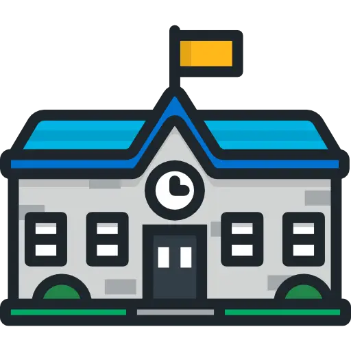 Cartoon School Building