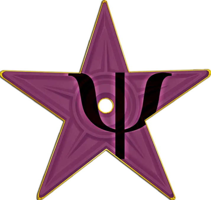 Purple Star with Psi Symbol