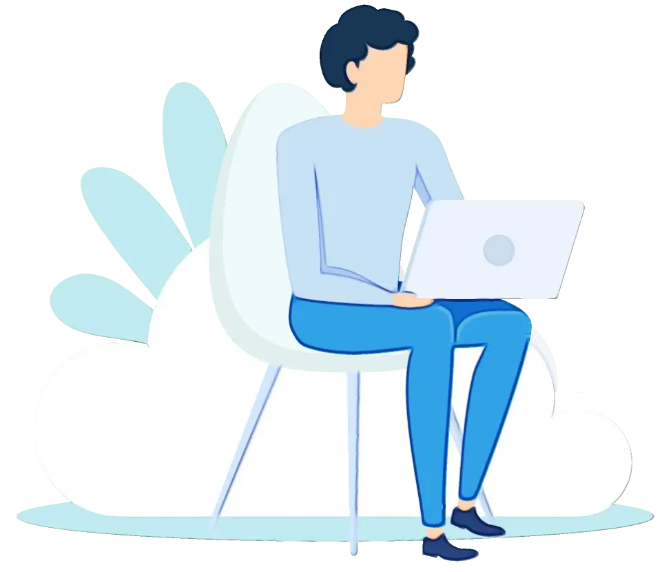 Man Working on Laptop