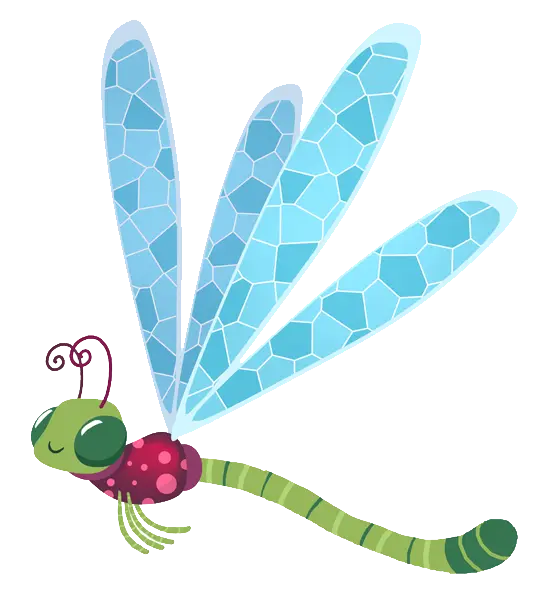 Colorful Cartoon Dragonfly