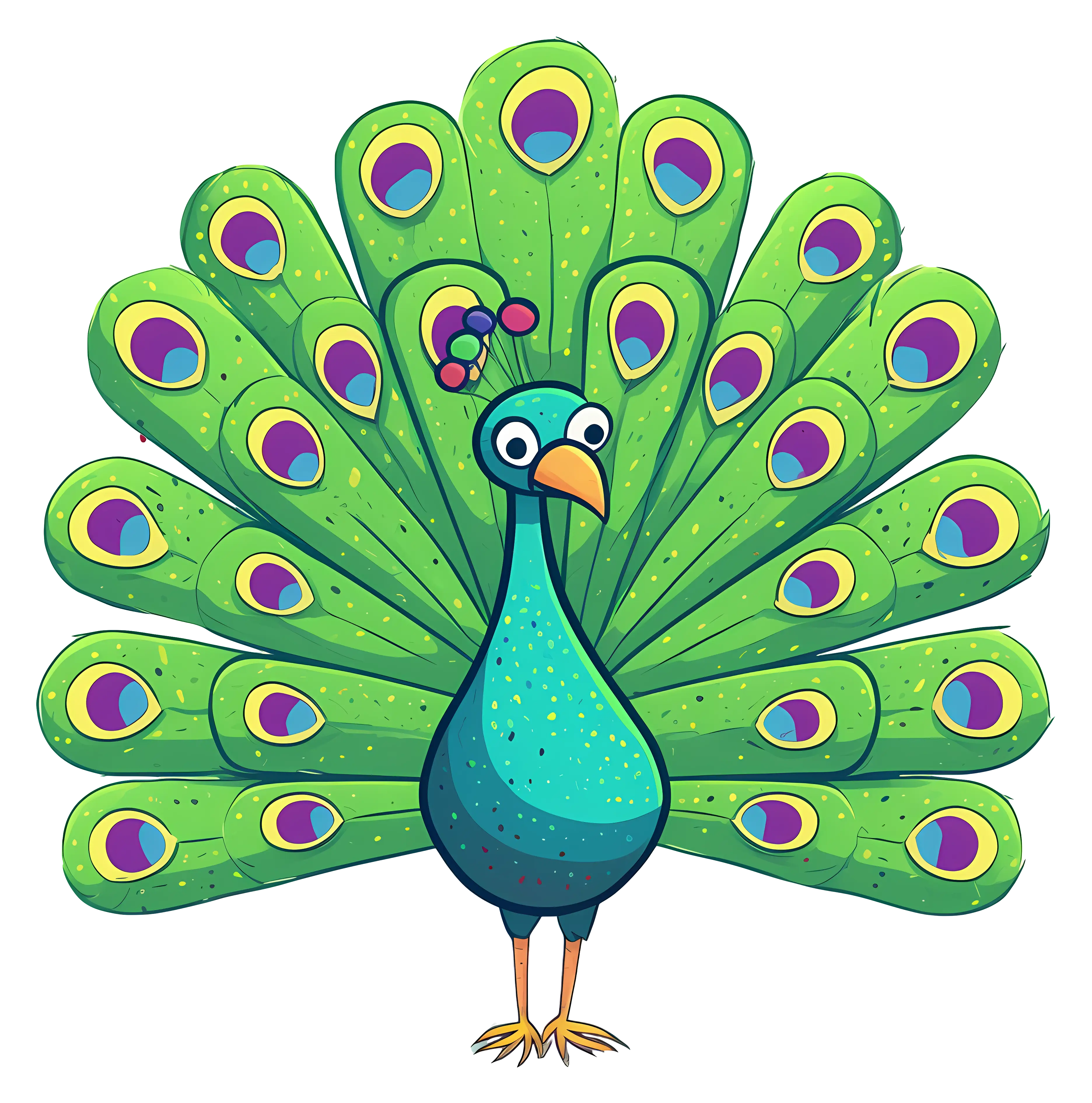 Colorful Peacock with Stunning Plumage