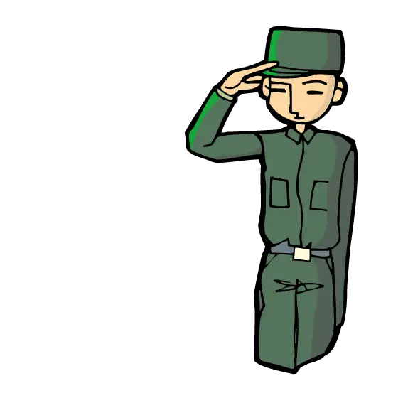 Saluting Soldier Cartoon