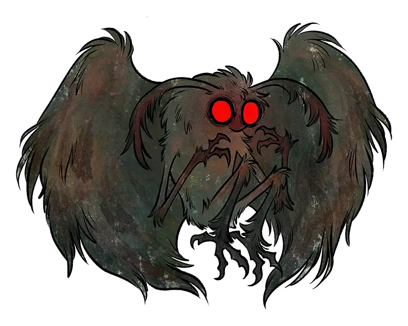 Mothman with Red Eyes