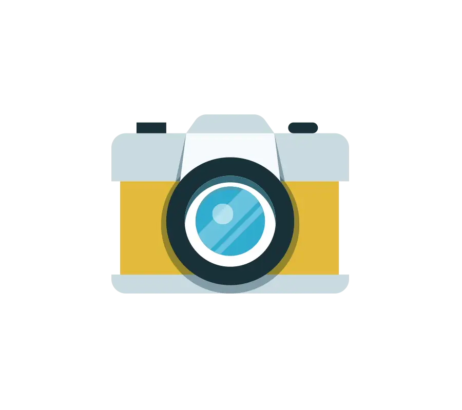 Flat Camera Icon Illustration