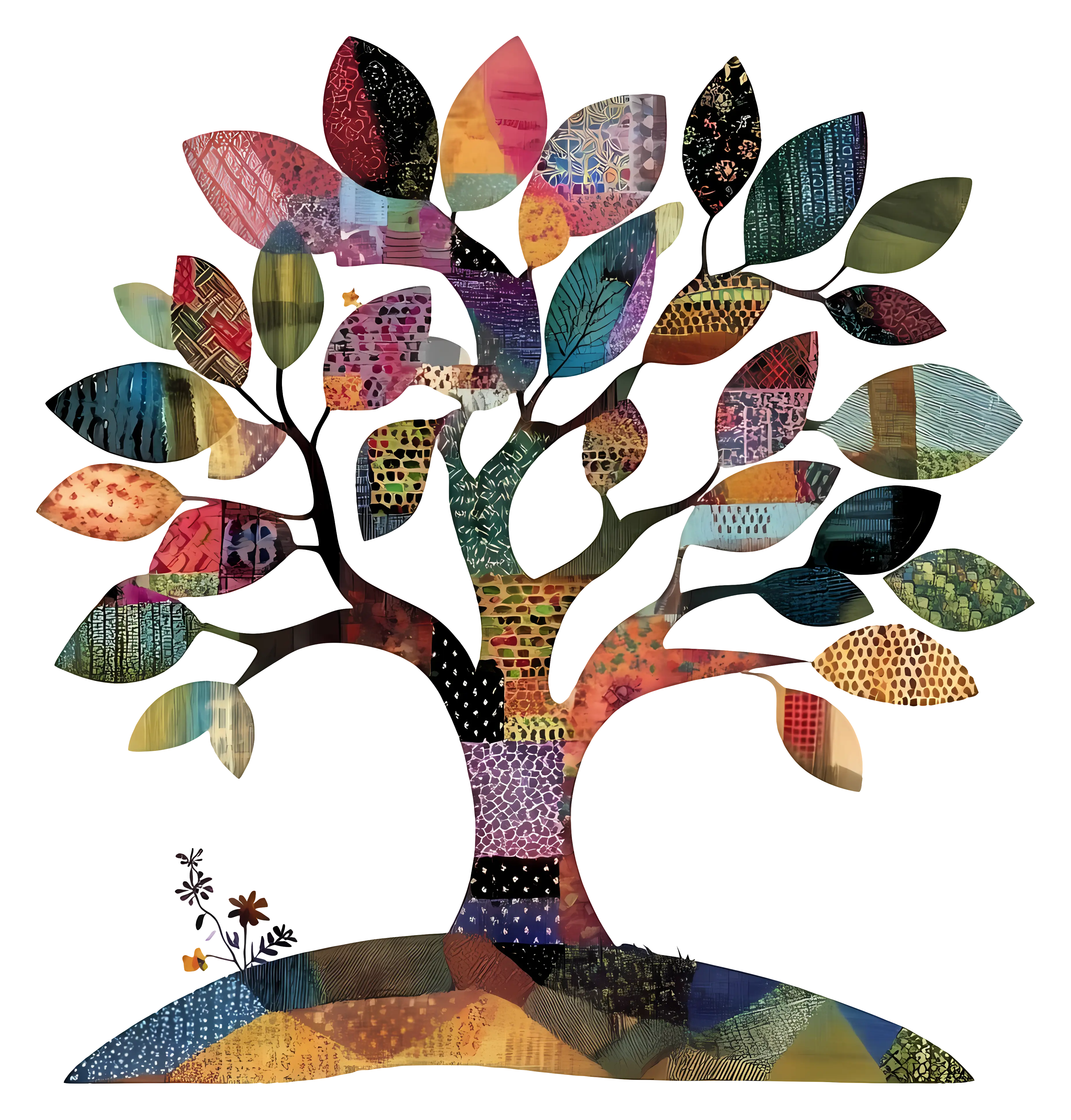 Colorful Patchwork Tree