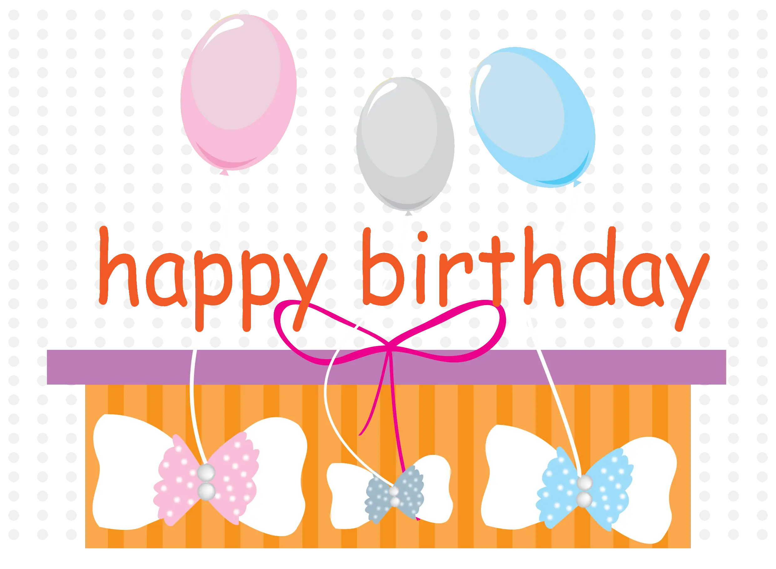 Happy Birthday Greeting with Balloons