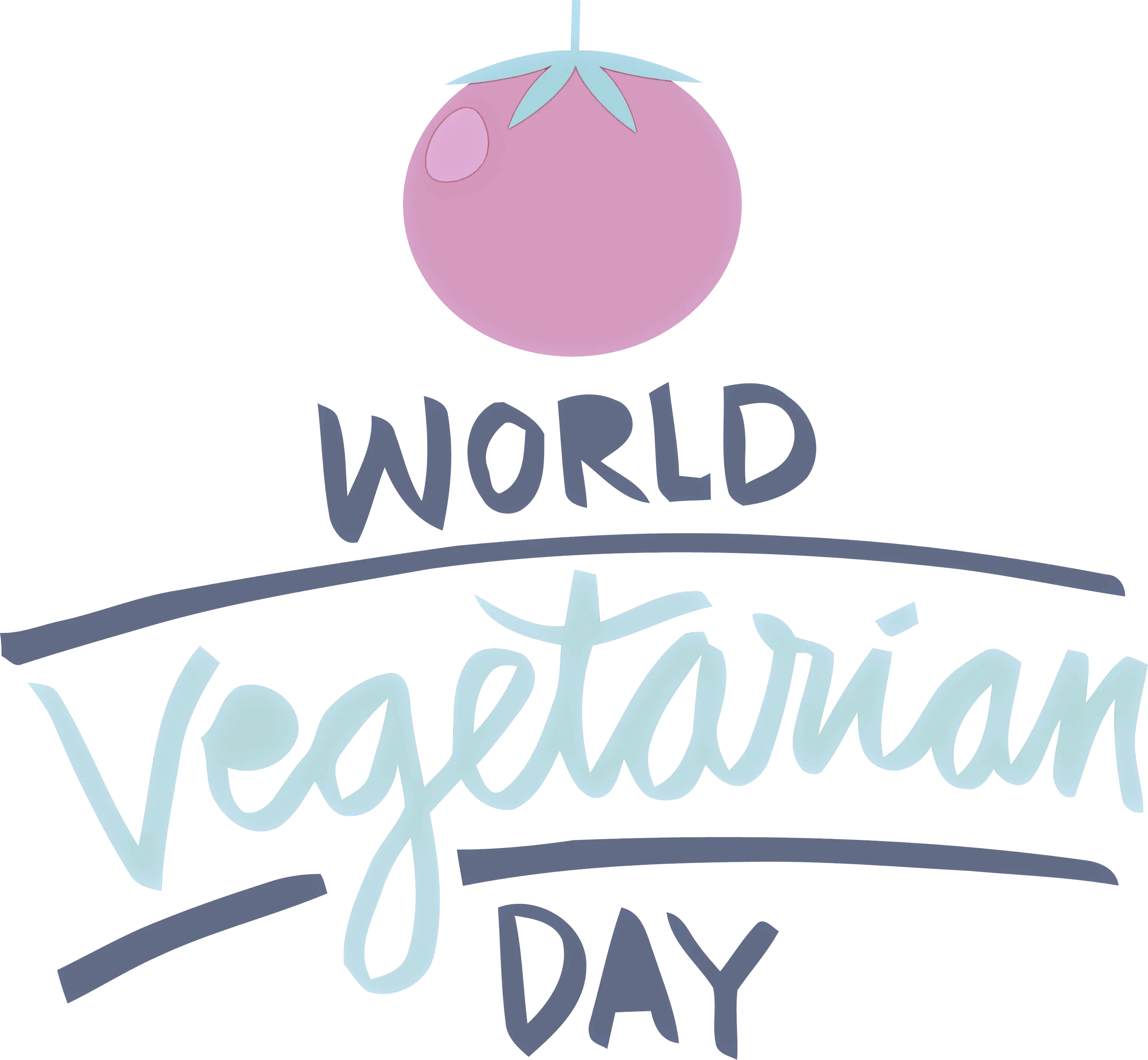 World Vegetarian Day Logo With Tomato