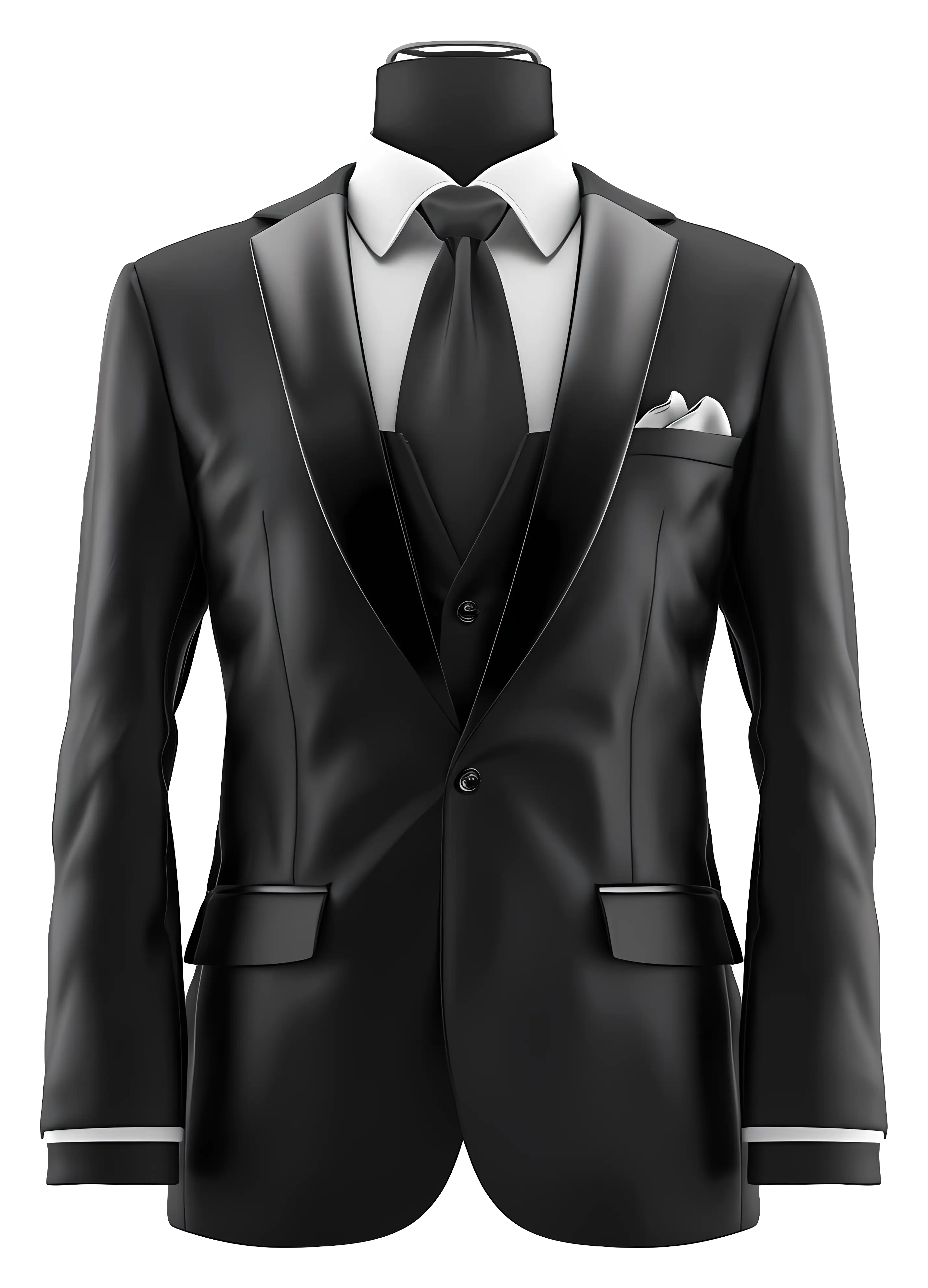 Classic Black Formal Suit with Tie
