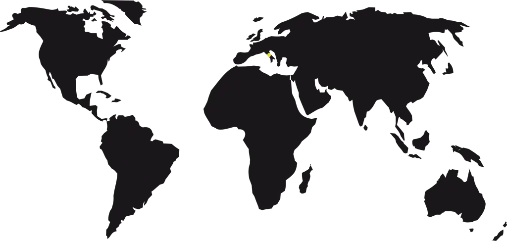 World Map Silhouette Design