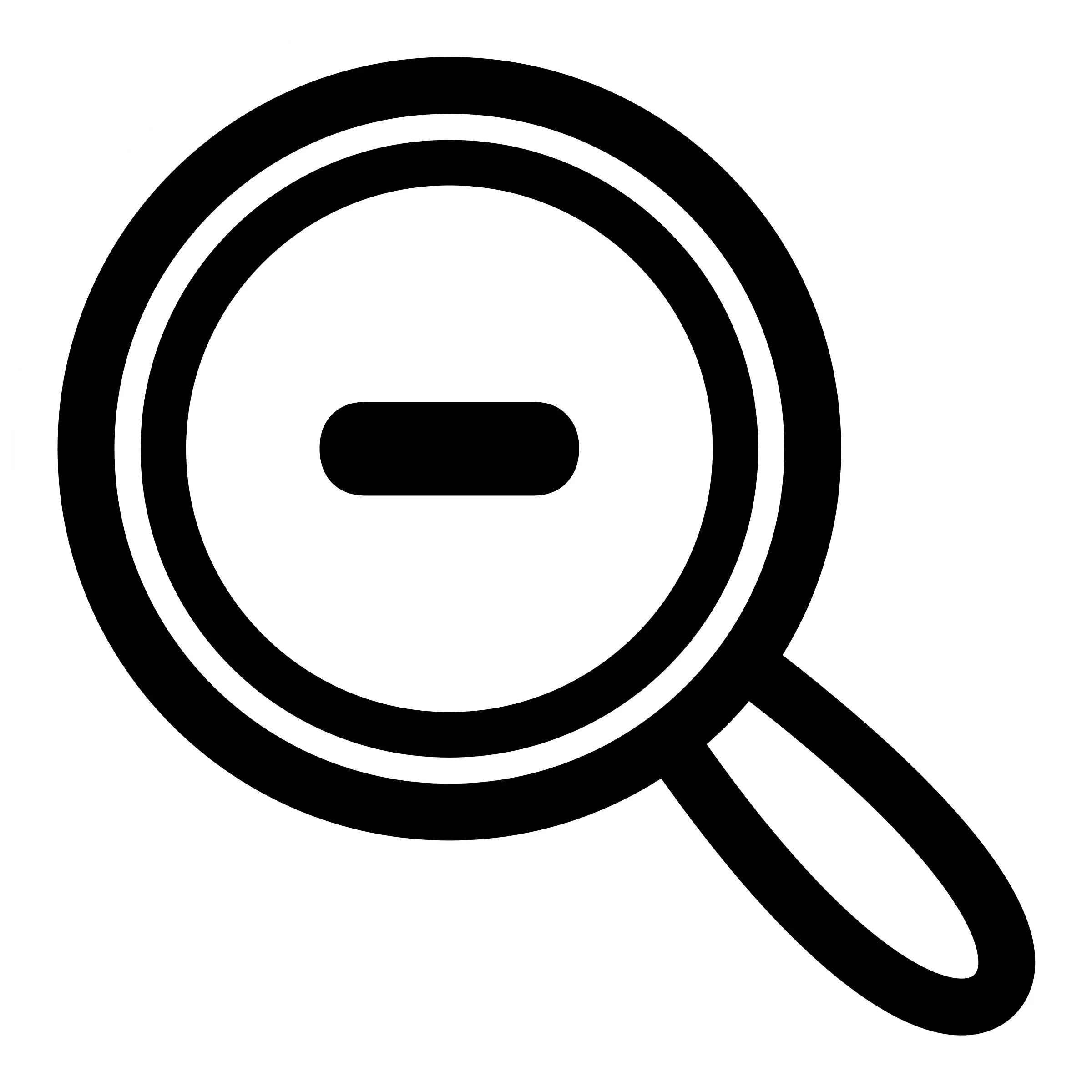 Zoom Out Magnifying Glass Icon