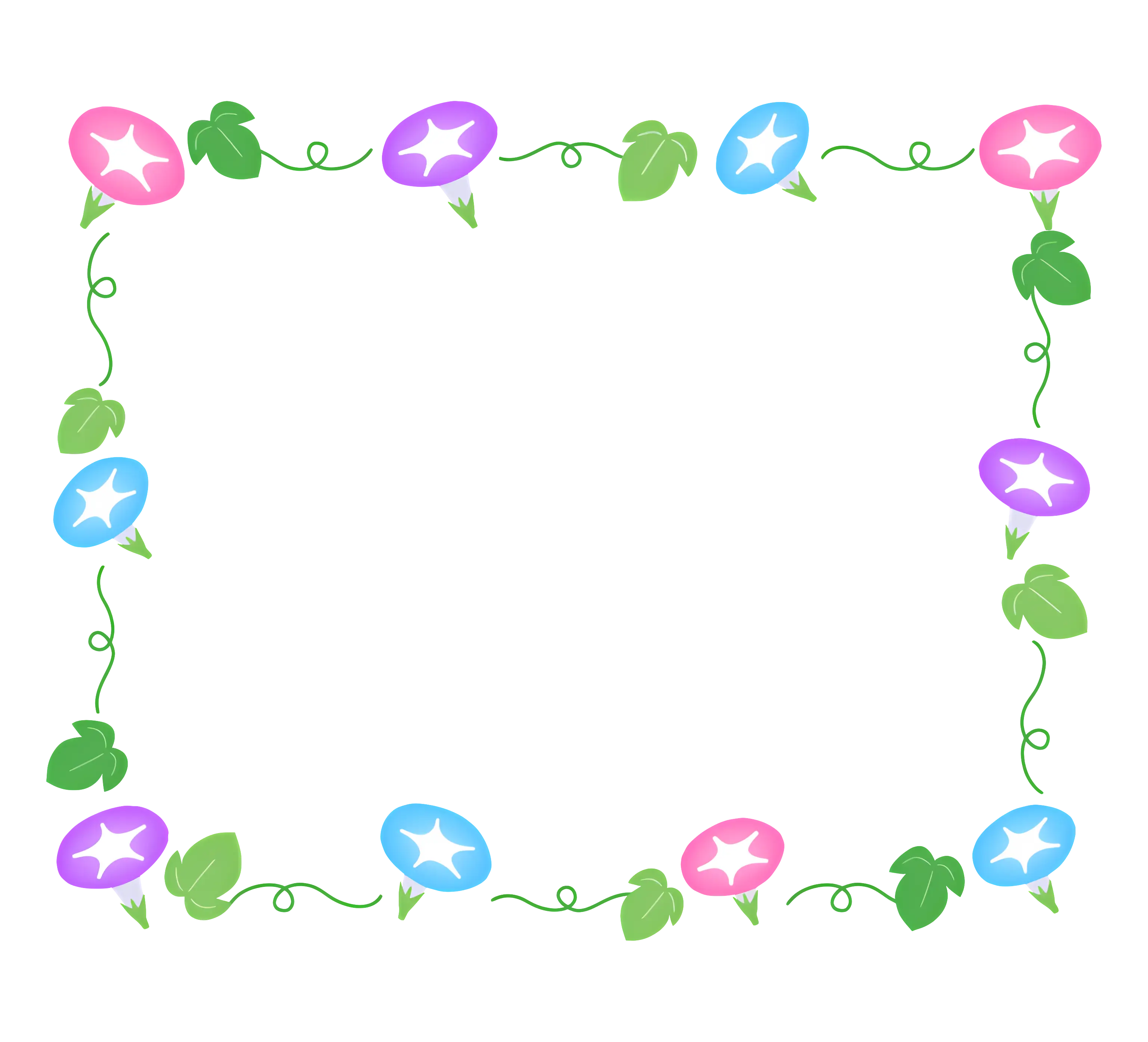 Vine and Floral Border Illustration