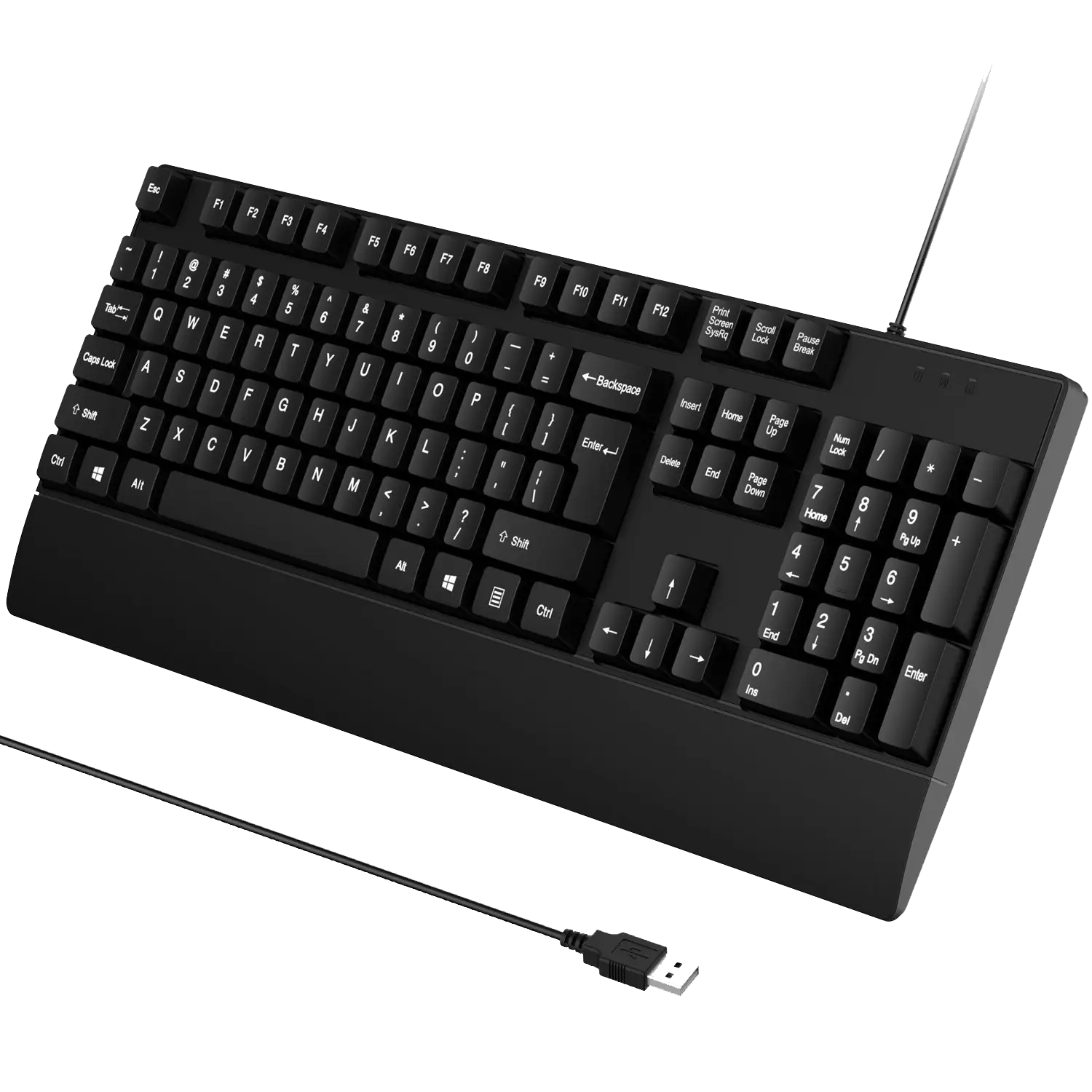 Black Computer Keyboard with Wire