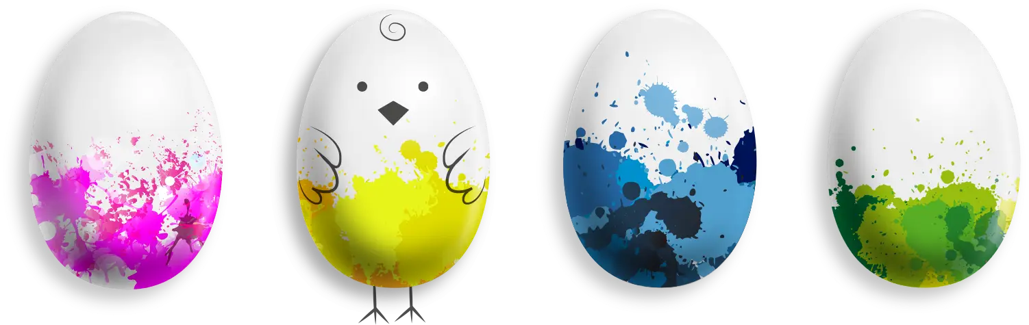 Colorful Painted Easter Eggs