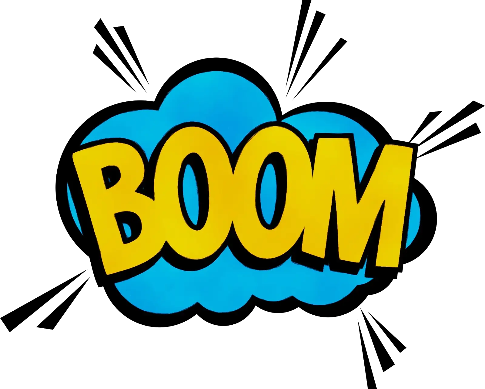 Boom Text in Comic Style Illustration
