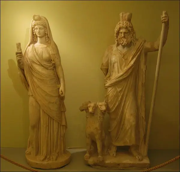 Ancient Statues in a Museum