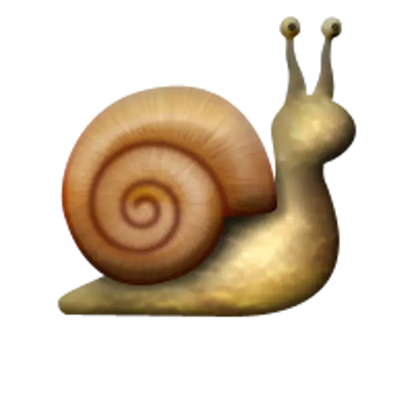 Snail Emoji with Spiral Shell