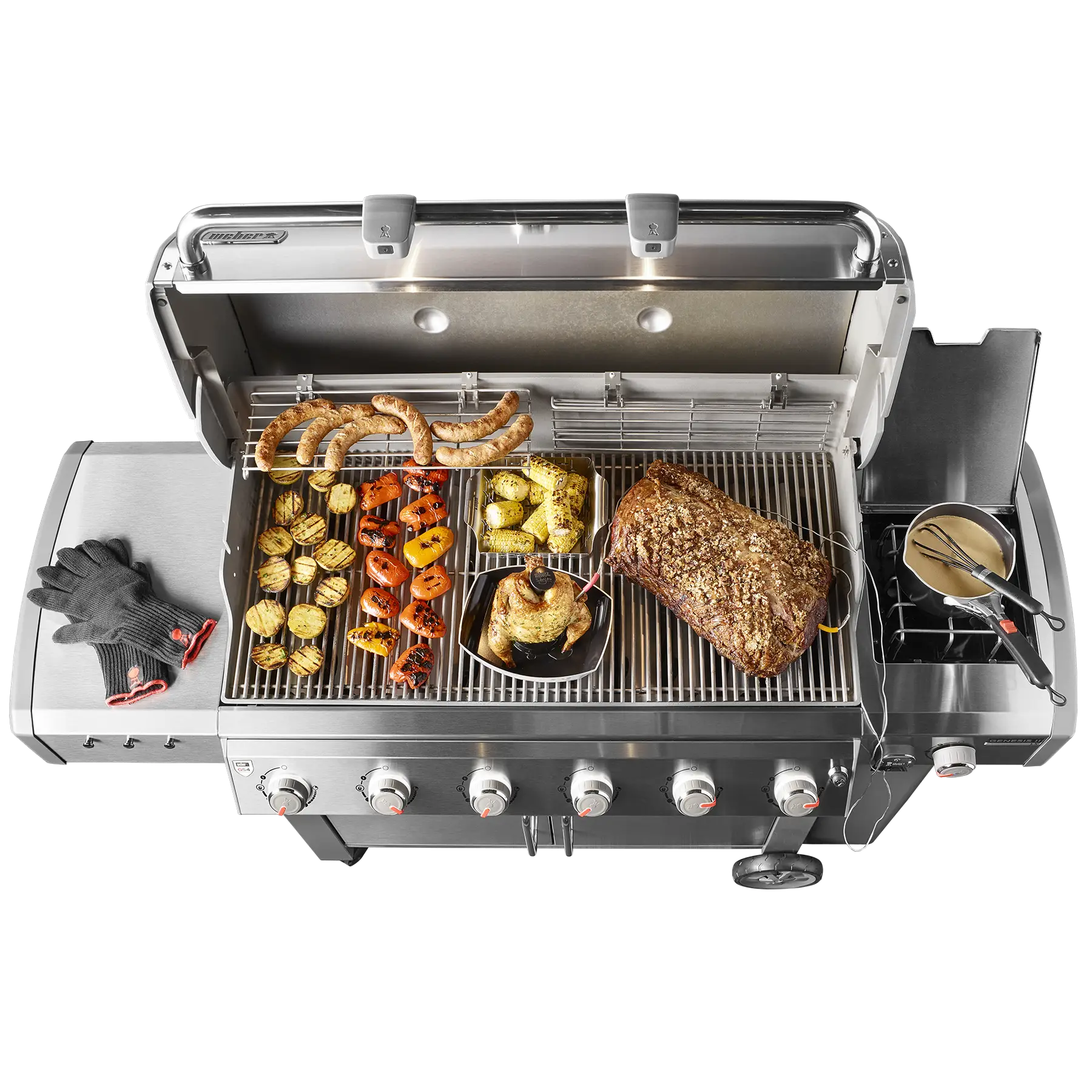 Delicious Food on a Barbecue Grill