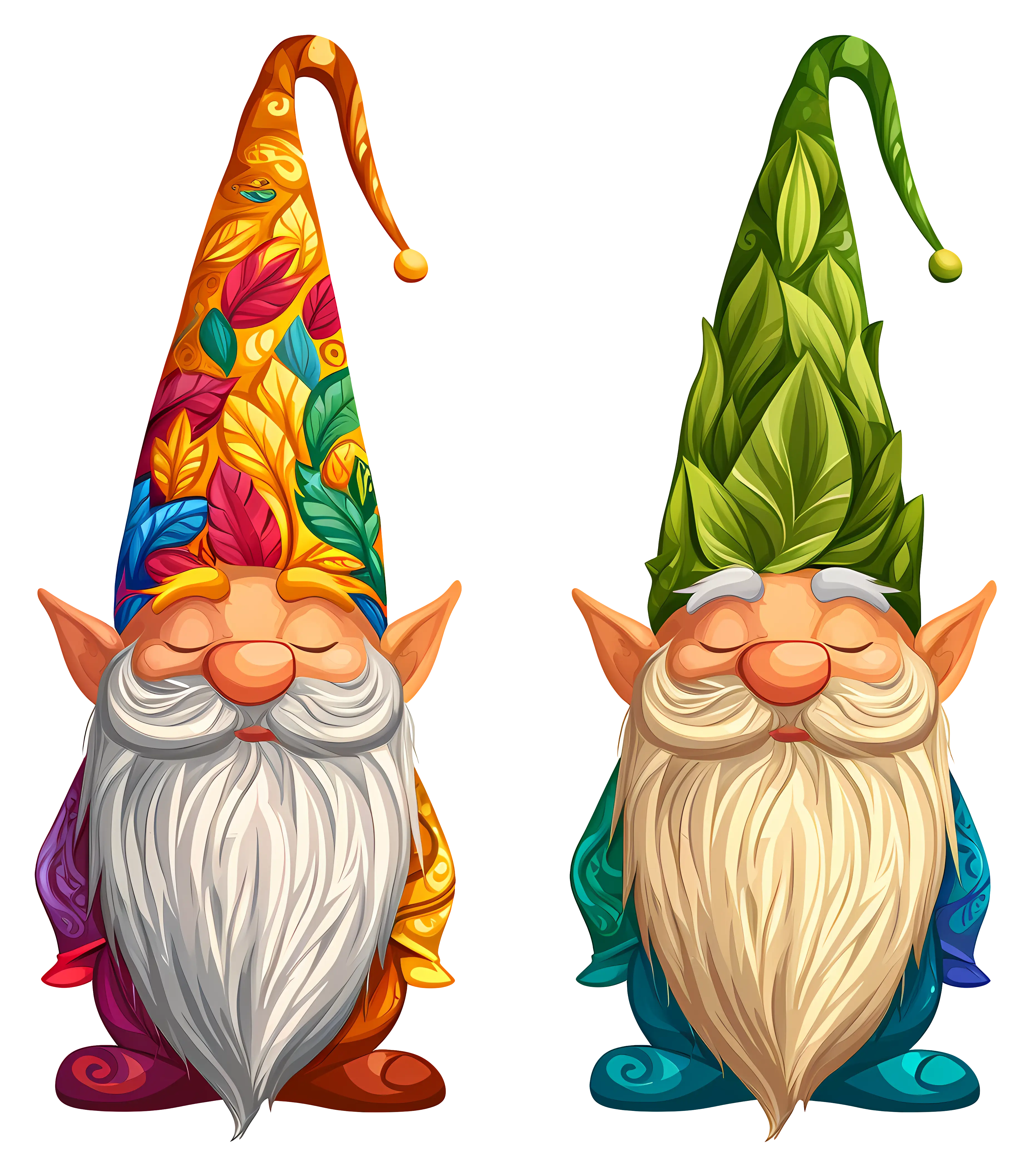 Colorful Garden Gnomes