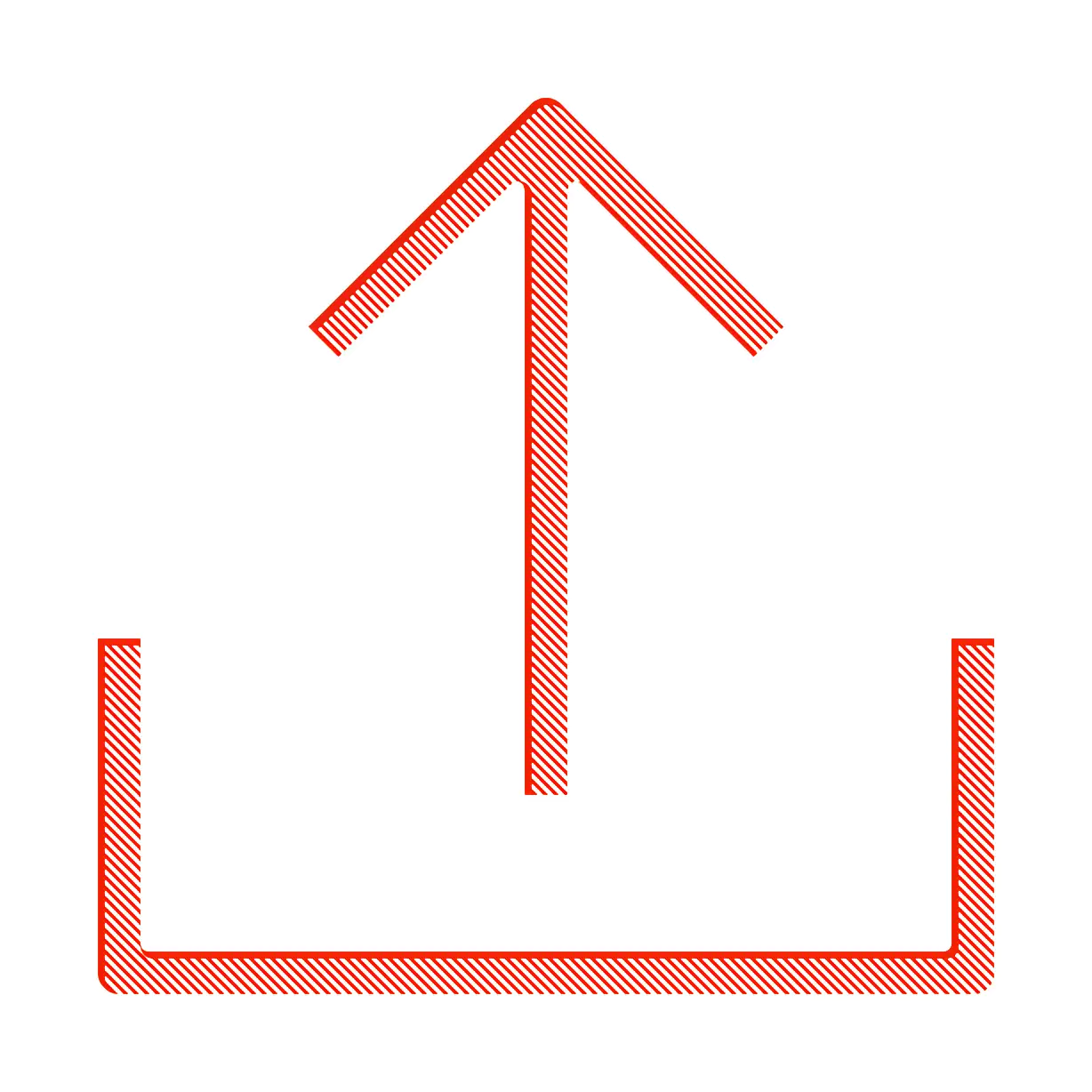 Red Upload Arrow Icon