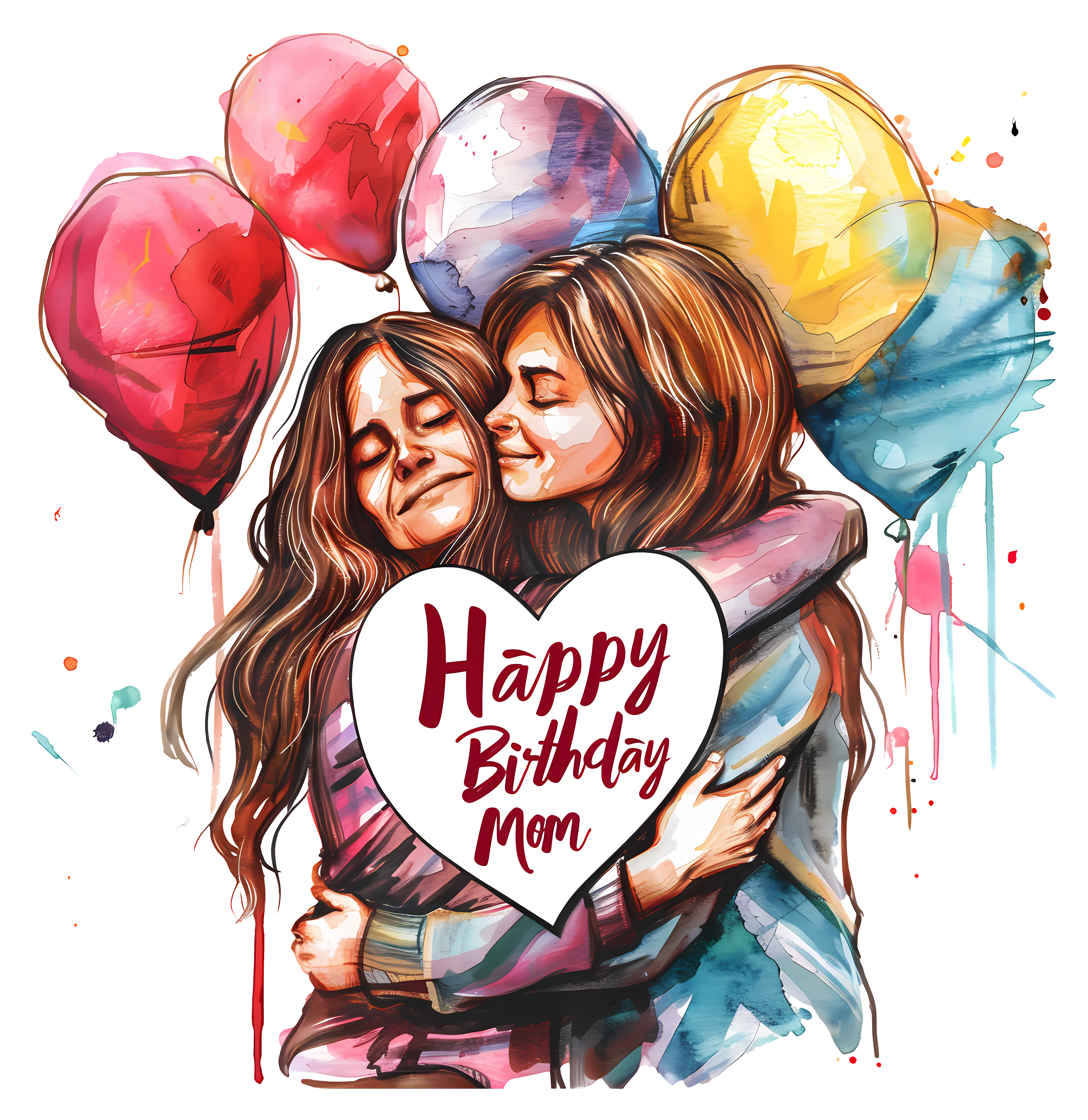 Happy Birthday Mom Greeting Card
