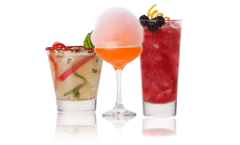 Colorful Cocktails in Glasses