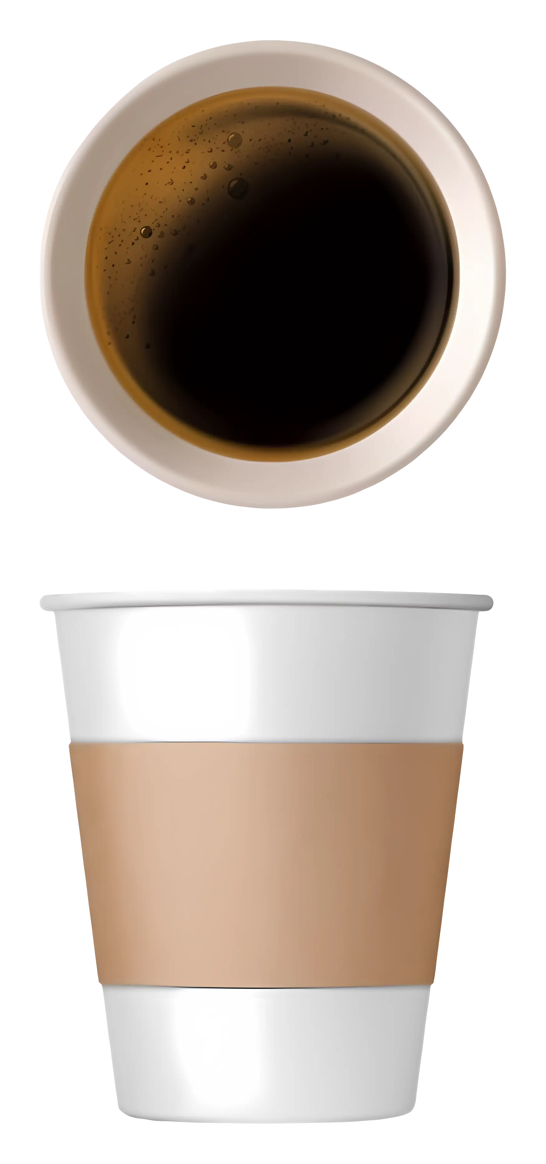 Top View of Coffee Cup