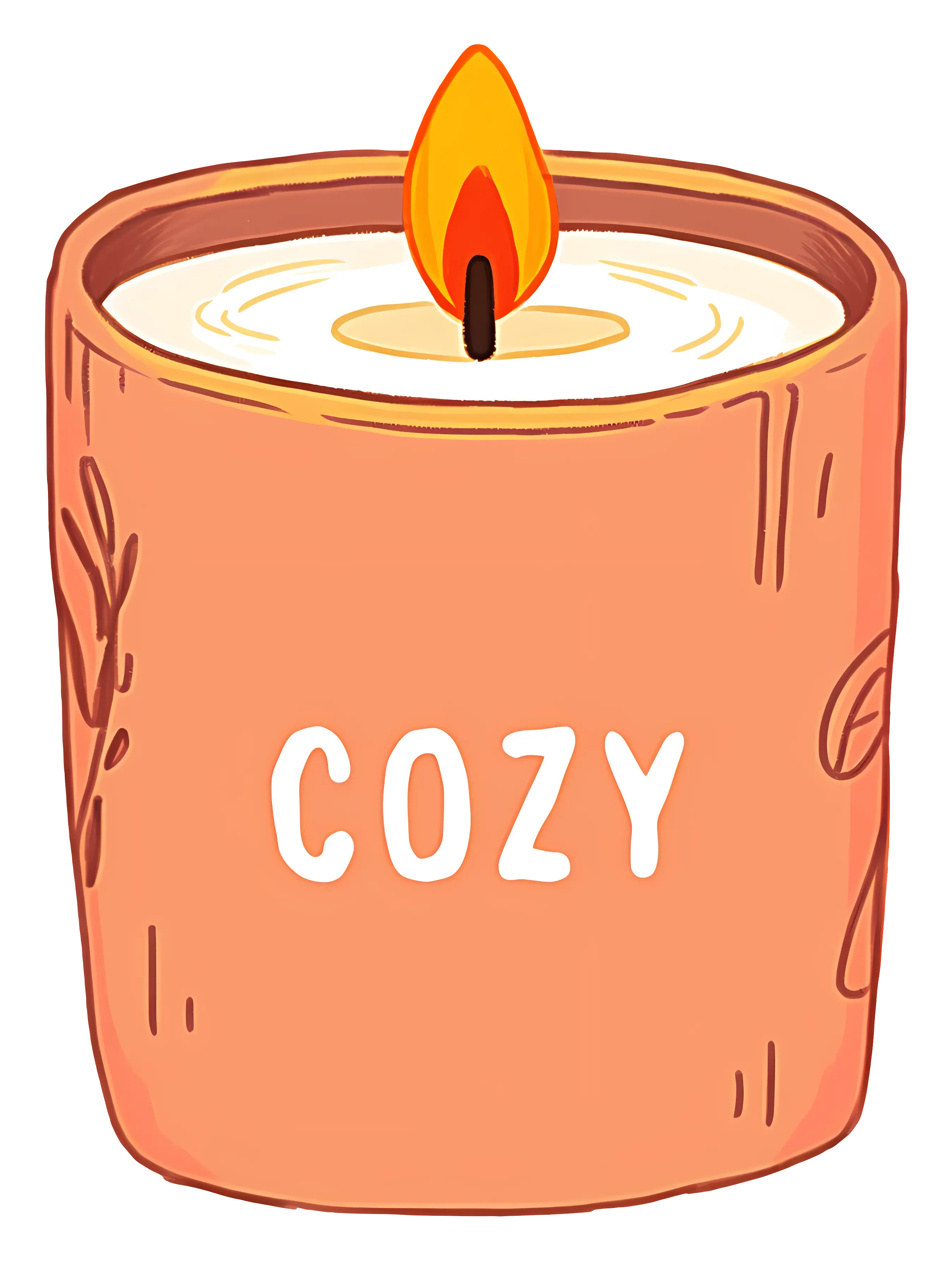 Cozy Candle Illustration for Home Ambiance