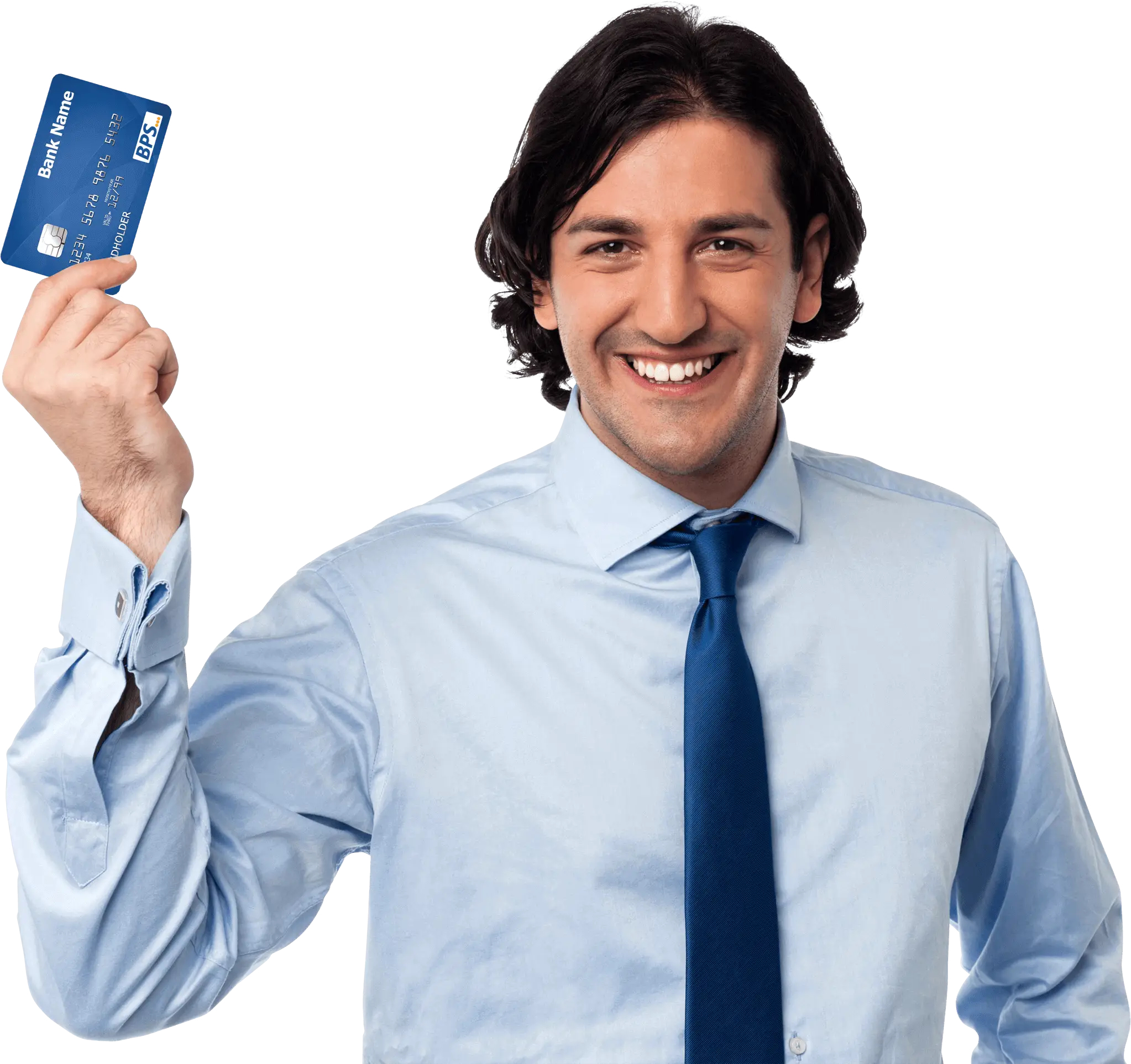 Man Holding Credit Card for Banking Service Concept