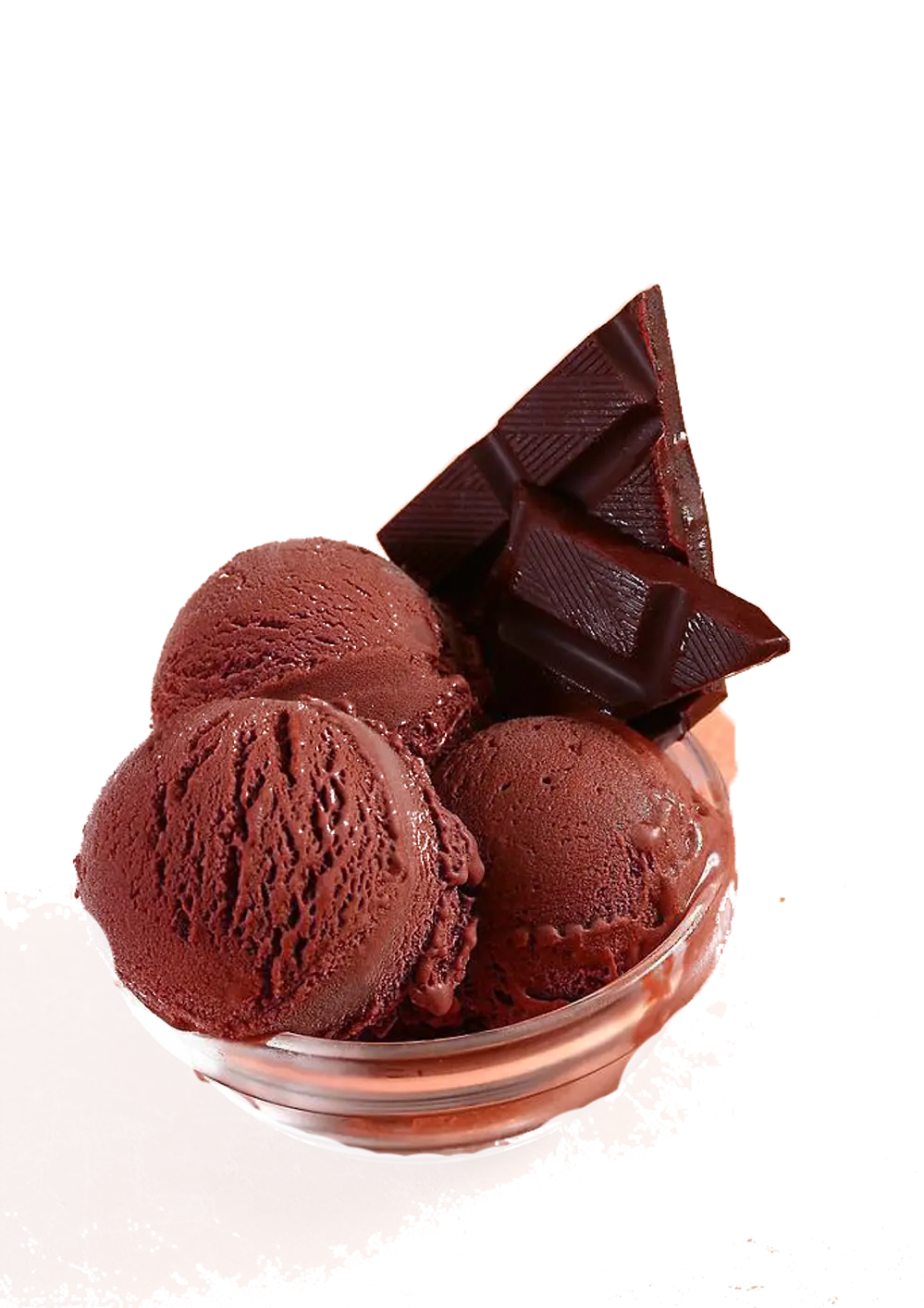 Chocolate Ice Cream Scoops with Chocolate Pieces