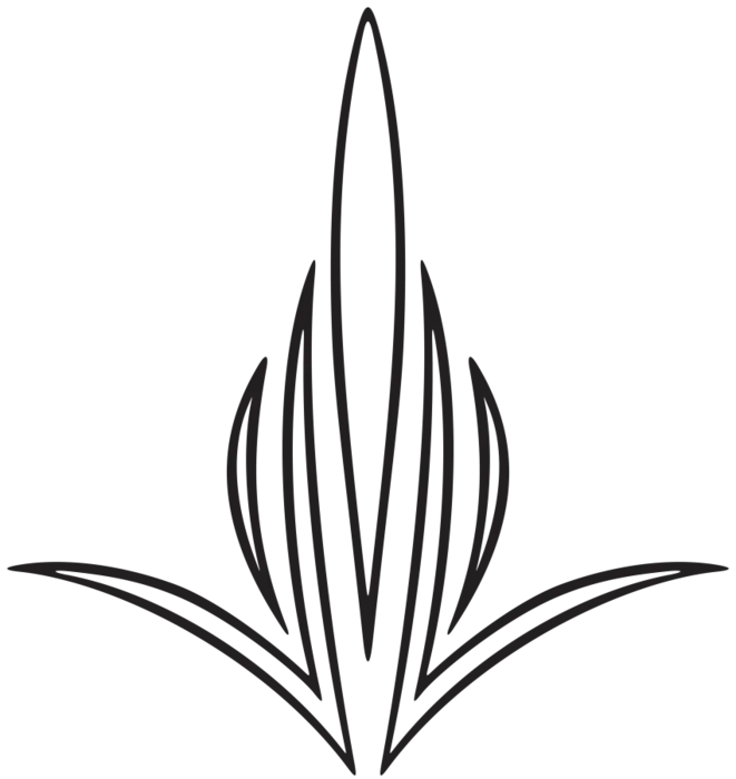 Outlined Grass Symbol in Minimalist Design