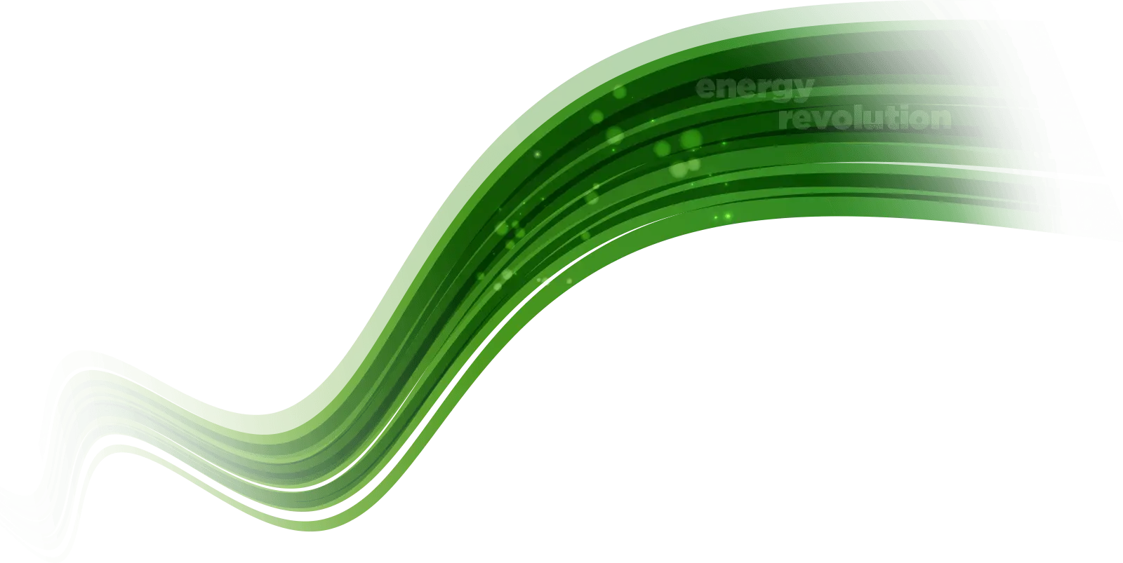 Green Flowing Wave with Light Effects