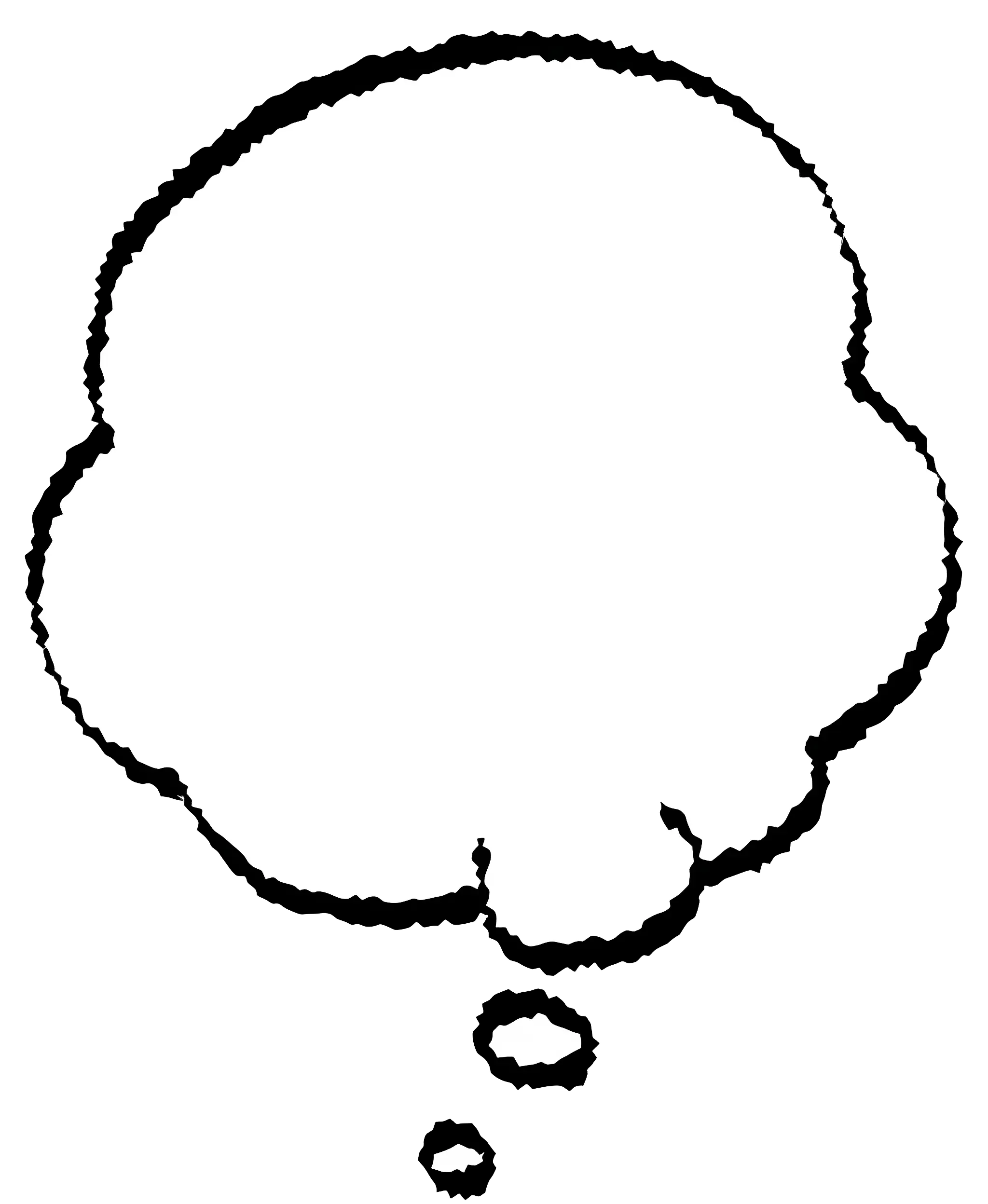 White Thought Bubble Symbol