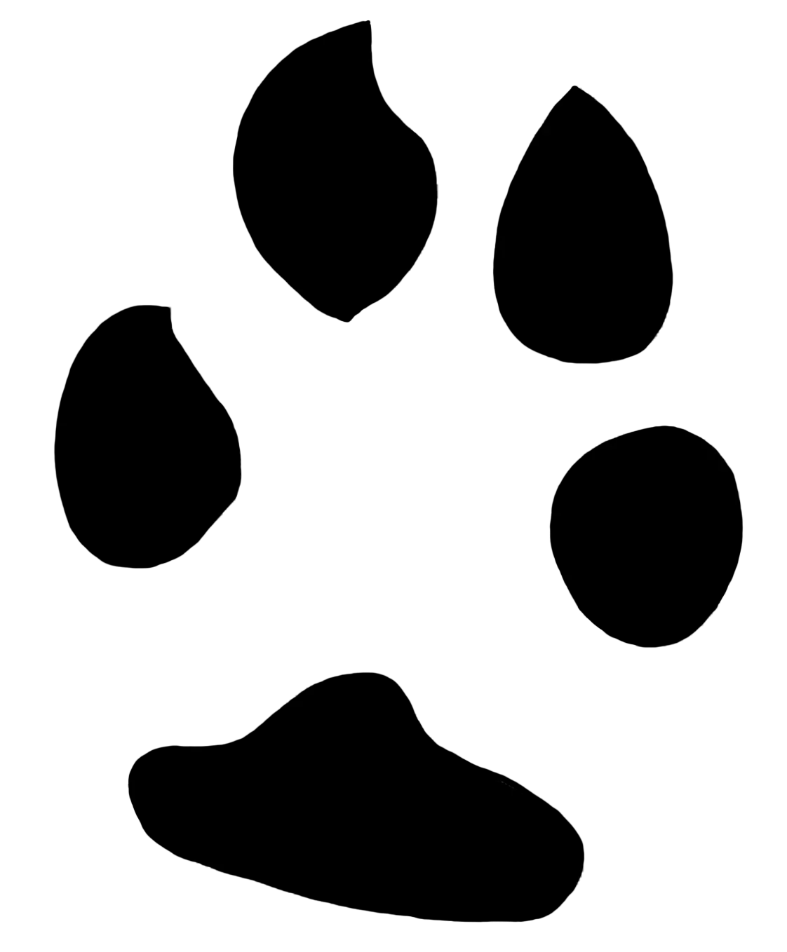 Black Animal Paw Print Symbol