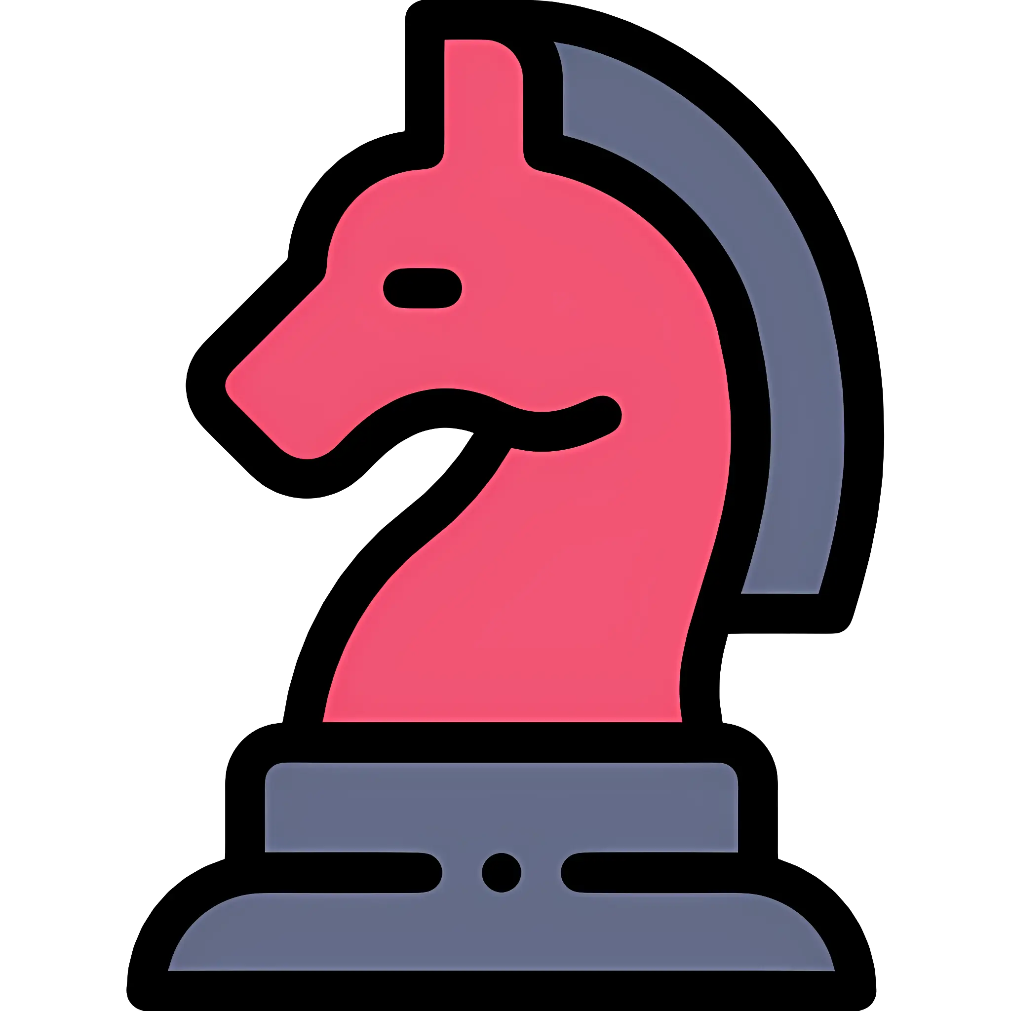 Red Knight Chess Piece