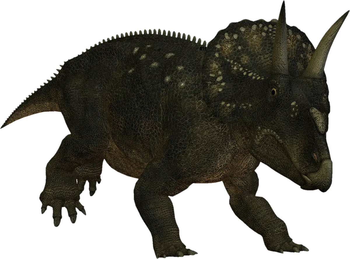 Black Spiked Triceratops Dinosaur